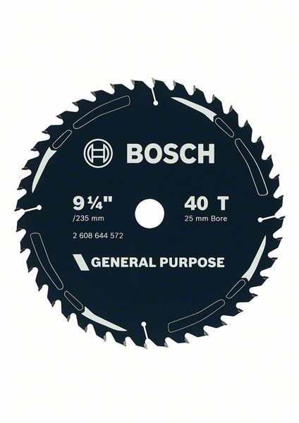 BOSCH WOOD SAW BLADE 9-1/4'' X 25/20/16 X 40 TEETH 